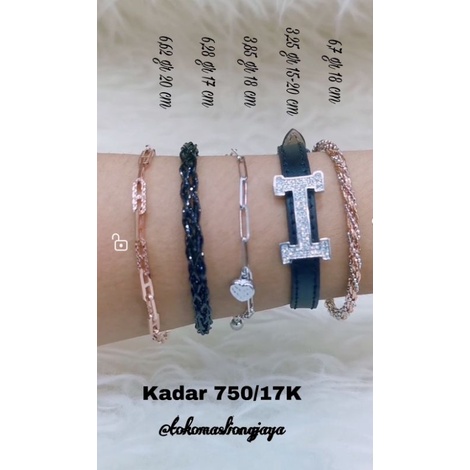 Gelang RoseGold/ Gelang Sabuk/ Gelang Coker Emas kadar 750/17k