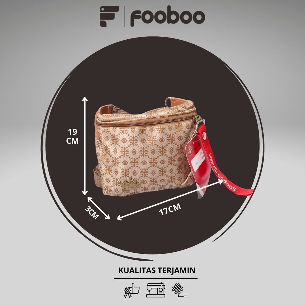 FOOBOO CLUTCH BAG POUCH BAG SLING BAG PRIA WANITA