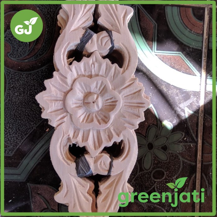 ornamen ukir jepara model mawar tempel kecil