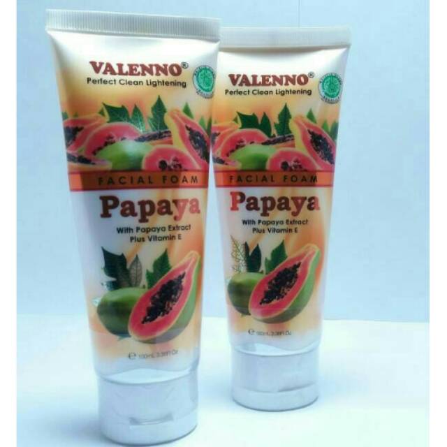 FACIAL FOAM VALENNO PAPAYA BPOM