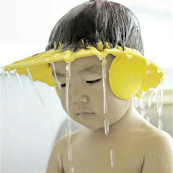 Serbagrosirmurah Topi Keramas Anak Bayi Pelindung Mata Kids Shower Cap