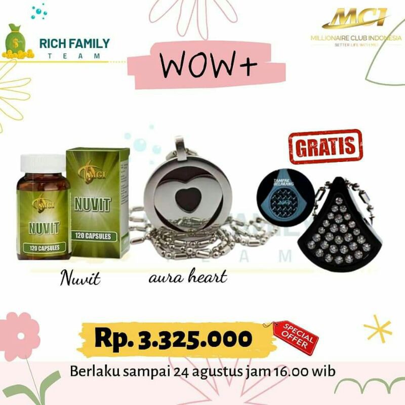 Paket WOW+ (MCI) promo sampai tgl 24 Agustus jam 16.00wib