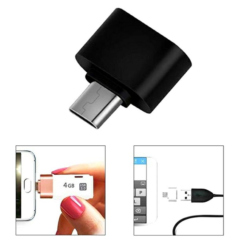OTG MINI V8 PERSEGI Micro USB Port Konektor Non Kabel MURAH (USB Female to Micro USB Male)