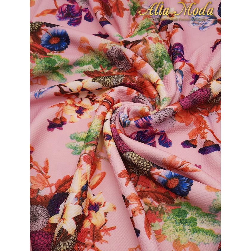 

Alta Moda Fancy Printed Bubble Stretch - Floral On Pink (1M)