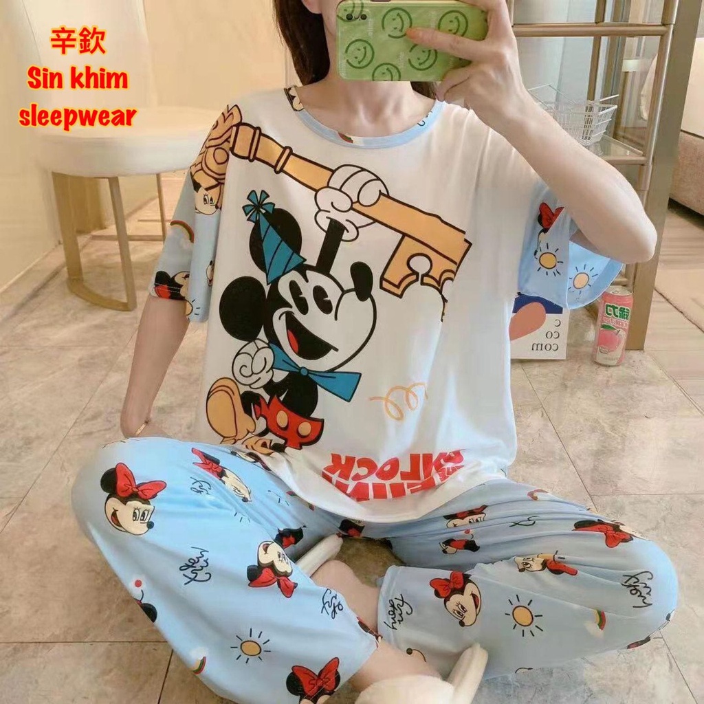 blinqshop BAJU TIDUR IMPORT-PINK MIKI KOTAK