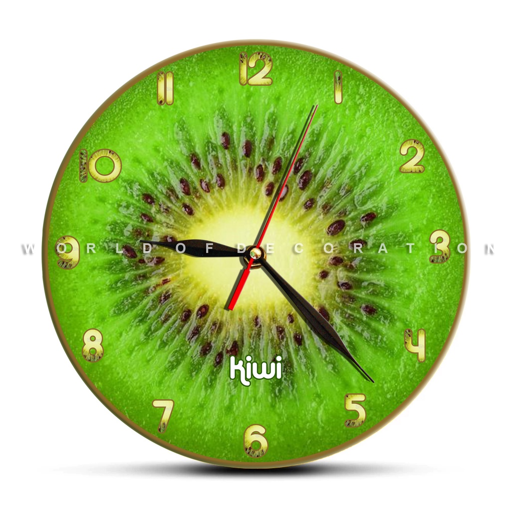 Jam Dinding Bulat Buah Buahan Lucu dan Unik-Kiwi