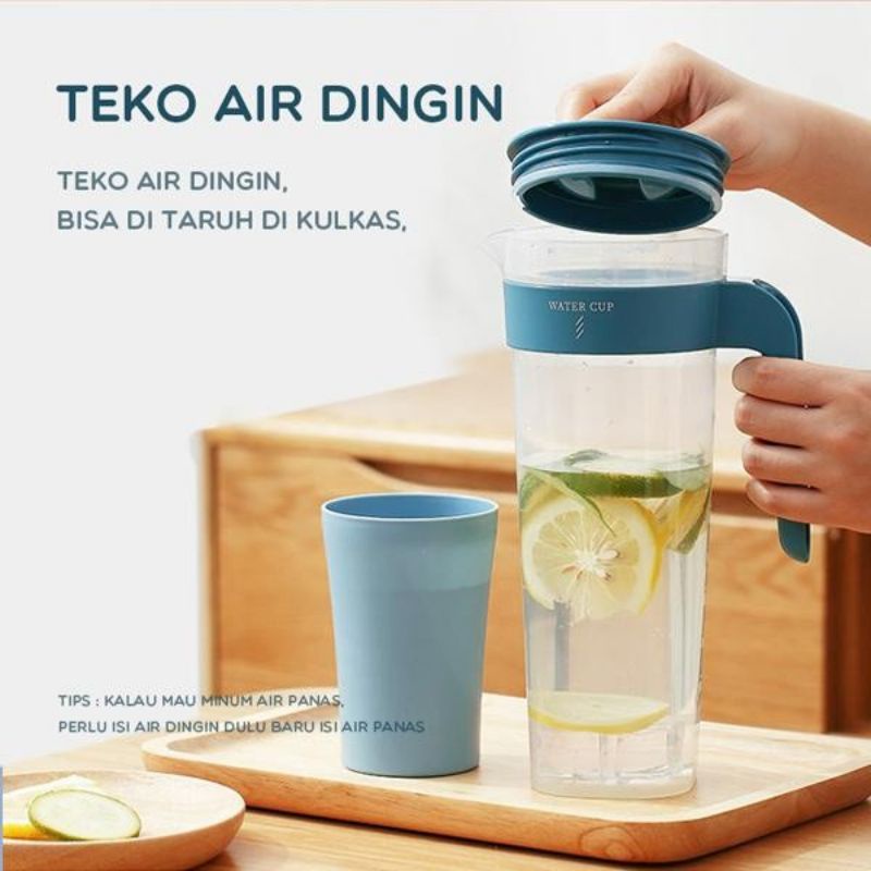 Teko Set Gelas SAMONO Kettle Cup Set 1.4L 1.4Liter Water Jug SK001 original