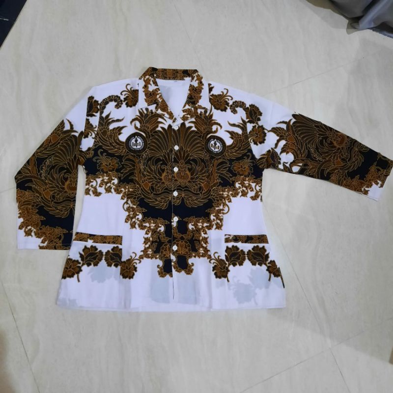 baju pgri coklat baju pgri terbaru baju guru coklat batik pgri coklat baru