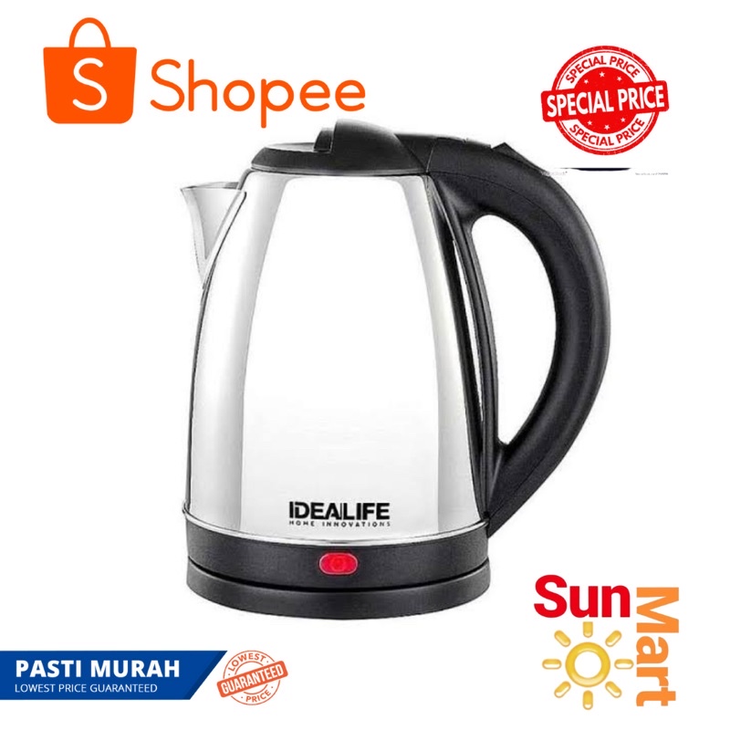 Idealife Kettle / Teko Listrik 1,8L Pemanas Air Elegan