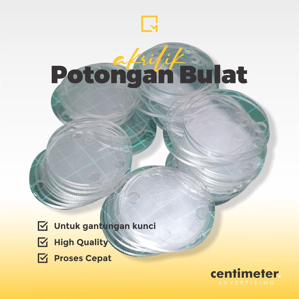 Jual AKRILIK BULAT / GANTUNGAN KUNCI - AKRILIK BENING 2mm - Centimeter ...