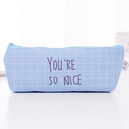 Tempat Pensil Biru Simple Minimalis-You're So Nice