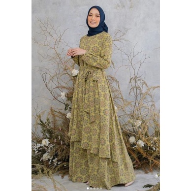 Saira dress spruce sandcastle sage UKURAN S M L XL by HEAVEN LIGHTS HEAVENLIGHTS