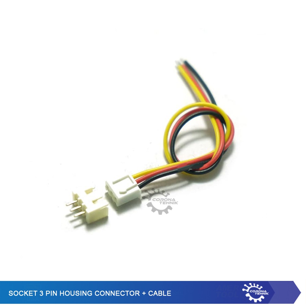 Socket 3 Pin Housing Connector + Cable