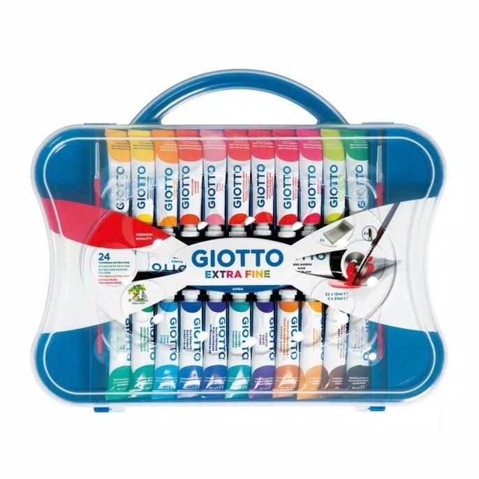 Giotto Extra Fine Poster Paint 22 Colors With Brush. Terbaru