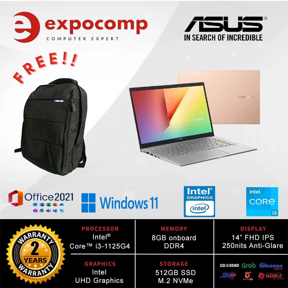 ASUS VivoBook Ultra 14 K413EA-VIPS352 GOLD CORE i3-1125G4