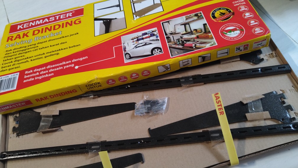 Kenmaster Rak Dinding 2 Susun Besi - Selving Bracket - Ambalan