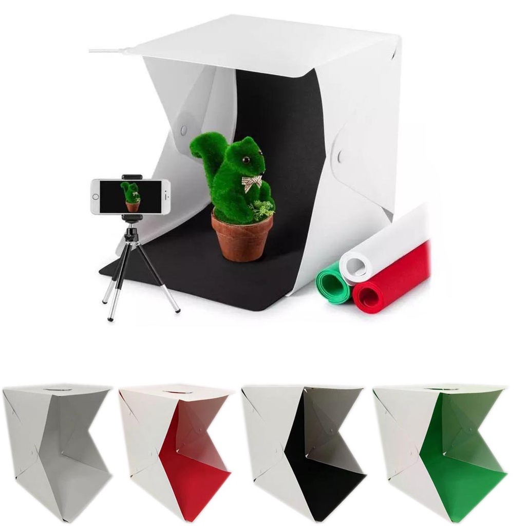 Studio Box Mini Folding Kotak Tempat Foto Portable With LED