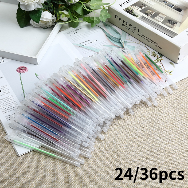 Pen Highlighter 24 / 36 Warna Untuk Stationery Anak Sekolah / Kantor / Album Diy