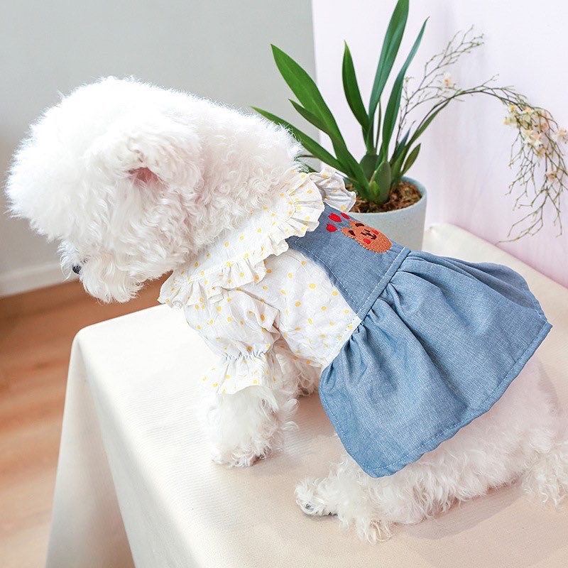 Soft denim bear classic dress