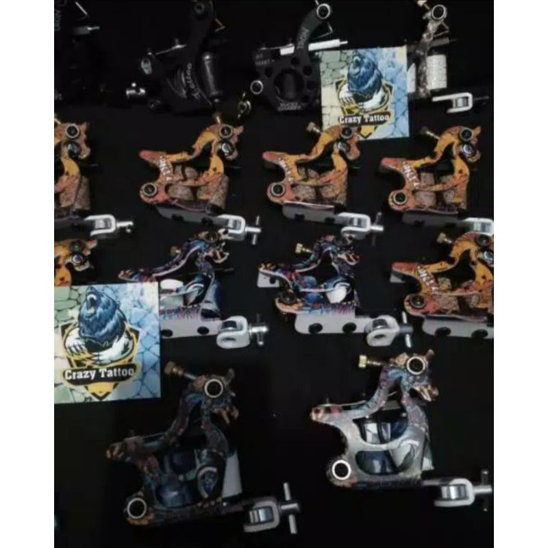 Mesin alat tattoo coil iron motif bisa liner dan shader tato machine