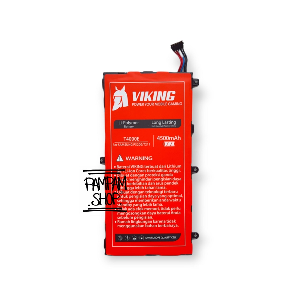 Baterai VIKING Double Power Original Samsung Galaxy Tablet Tab 3 P3200 7 Inchi T4000E T210 T211 Batre Batrai Battery Ori