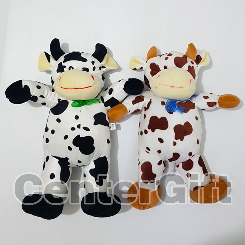 Boneka Sapi Berdiri Lucu Bahan Yelvo Halus Tinggi 50CM SNI