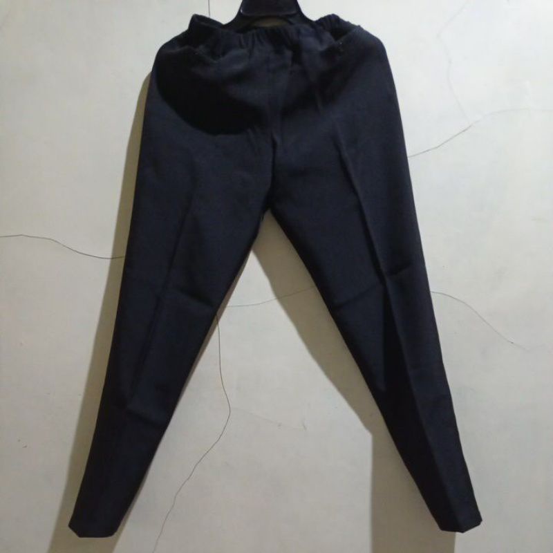 [Thrift/Preloved] Celana Bahan Hitam Panjang | Elponte | Baca Deskripsi