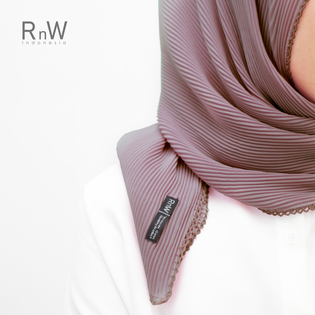 NEW YEAR SALE Pashmina Plisket Crochet Premium-Hazelnut