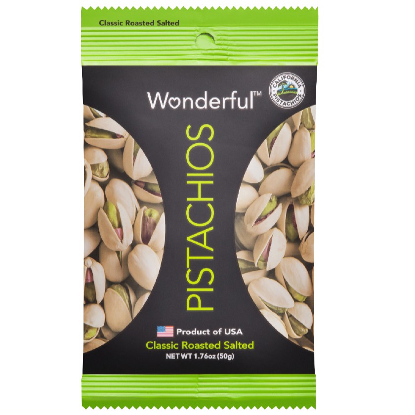 

Wonderful Pistachios Classic Roast Salted 50 gr USA