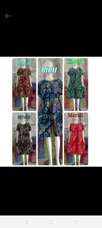 Setelan Kulot Jumbo Batik Cap