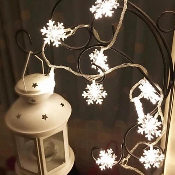 Lampu Natal LED Bola Kapas 20LED 3M Bintang Salju / Tumblr Hias Dekorasi Ruangan Pohon Kamar Tidur /  Cotton LED String Light Tumblr Dengan Untuk Pesta / Lampu Tidur Tumblr Tumbler Aesthetic