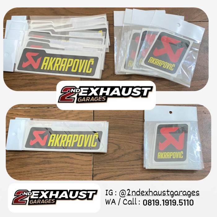 emblem sticker knalpot replacement Akrapovic Slovenia Original