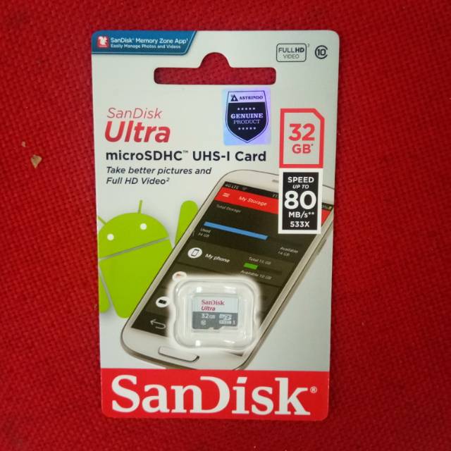 Sandisk Memori Card 32 Gb