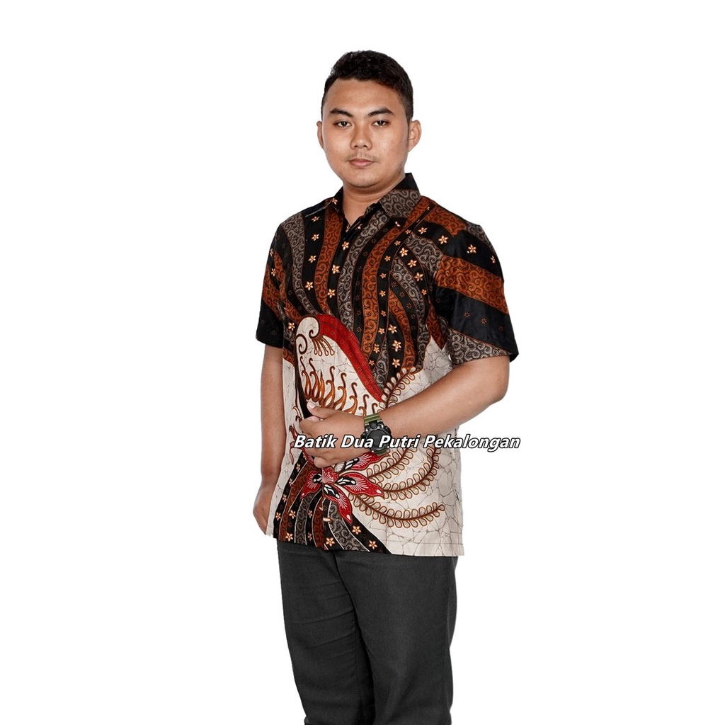 Couple Batik Dress Batik Wanita Kemeja Batik Pria Lengan Pendek Size Lengkap Bahan Katun Tidak Melar Batik Dua Putri Collection