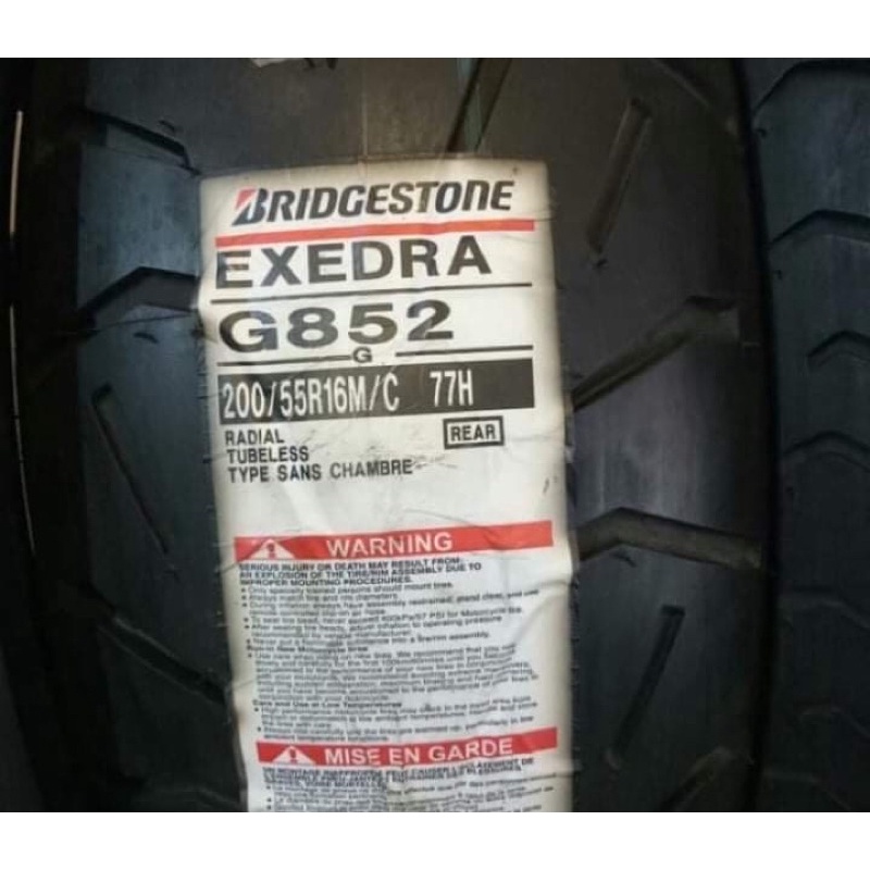 ban luar battlax bridgestone exedra g852 uk 200/55-16 tubeless
