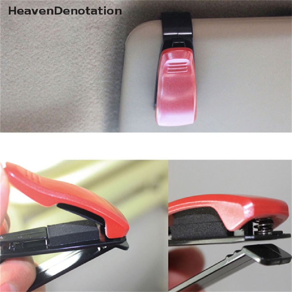 [HeavenDenotation] 1x Fashion Car Vehicle Sun Visor Sunglasses Eye Glasses Card Pen Holder Clip Car