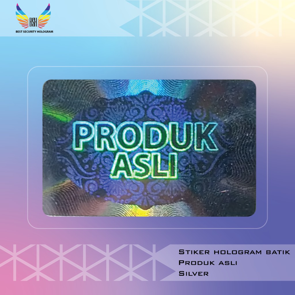 

Stiker Hologram Pecah Telur Produk Asli Stiker Segel Box Batik Silver