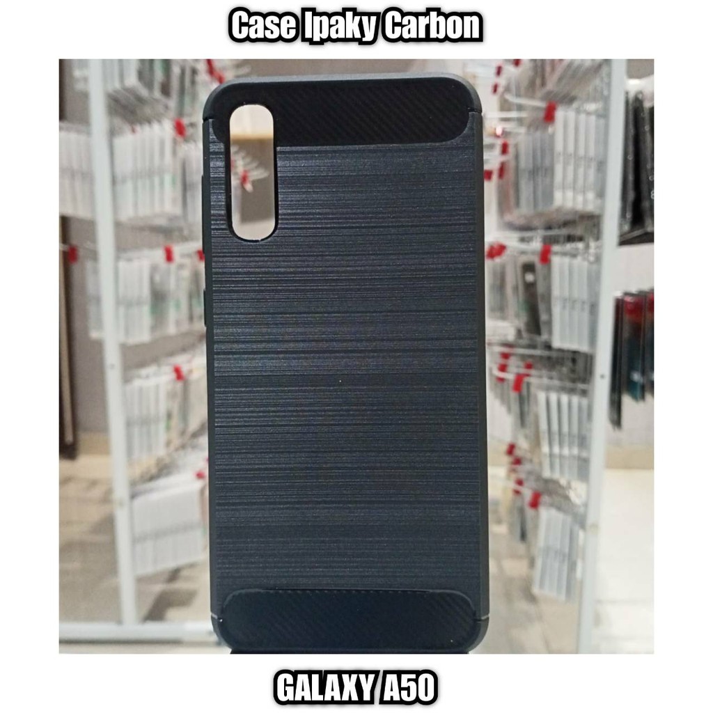 SAMSUNG A70S  A40  A50  M20  M30  A6s 2018  Softcase iPAKY Carbon - Hitam