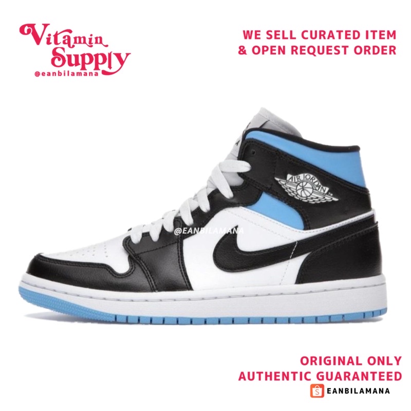 AIR JORDAN 1 MID WMNS 'ROYAL BLACK BLUE'