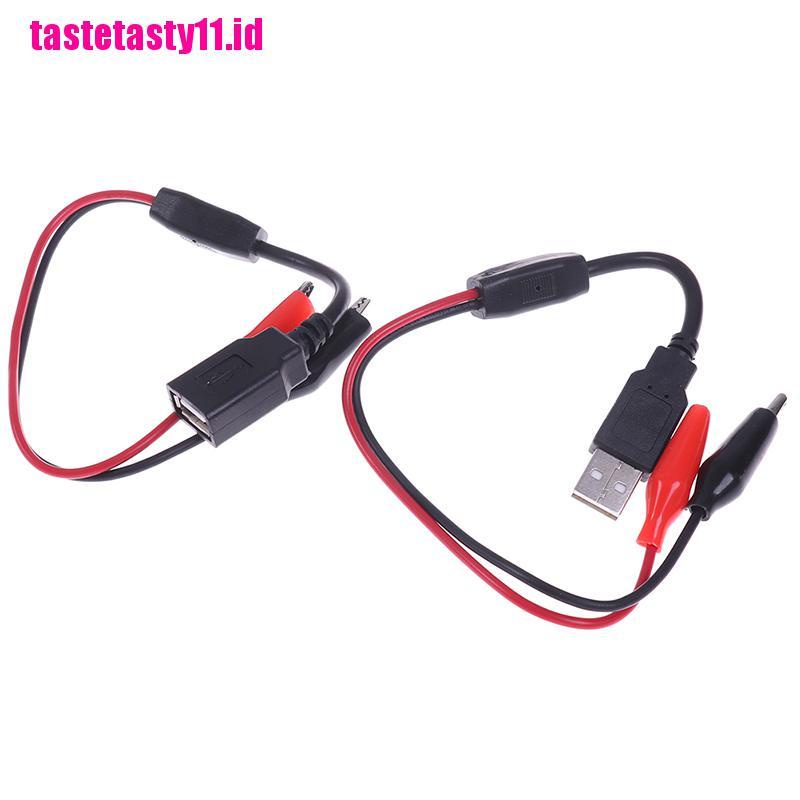 Klip Buaya Kabel USB Ke USB tester Untuk DC Voltage meter