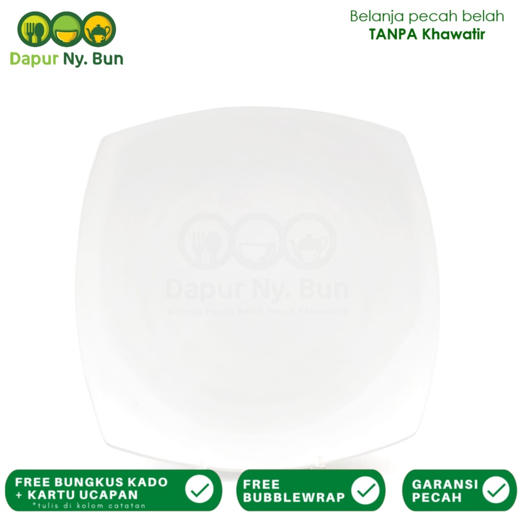 Piring Saji Ceper Kotak POLOS atau Ayam Jago / Piring Keramik Segi