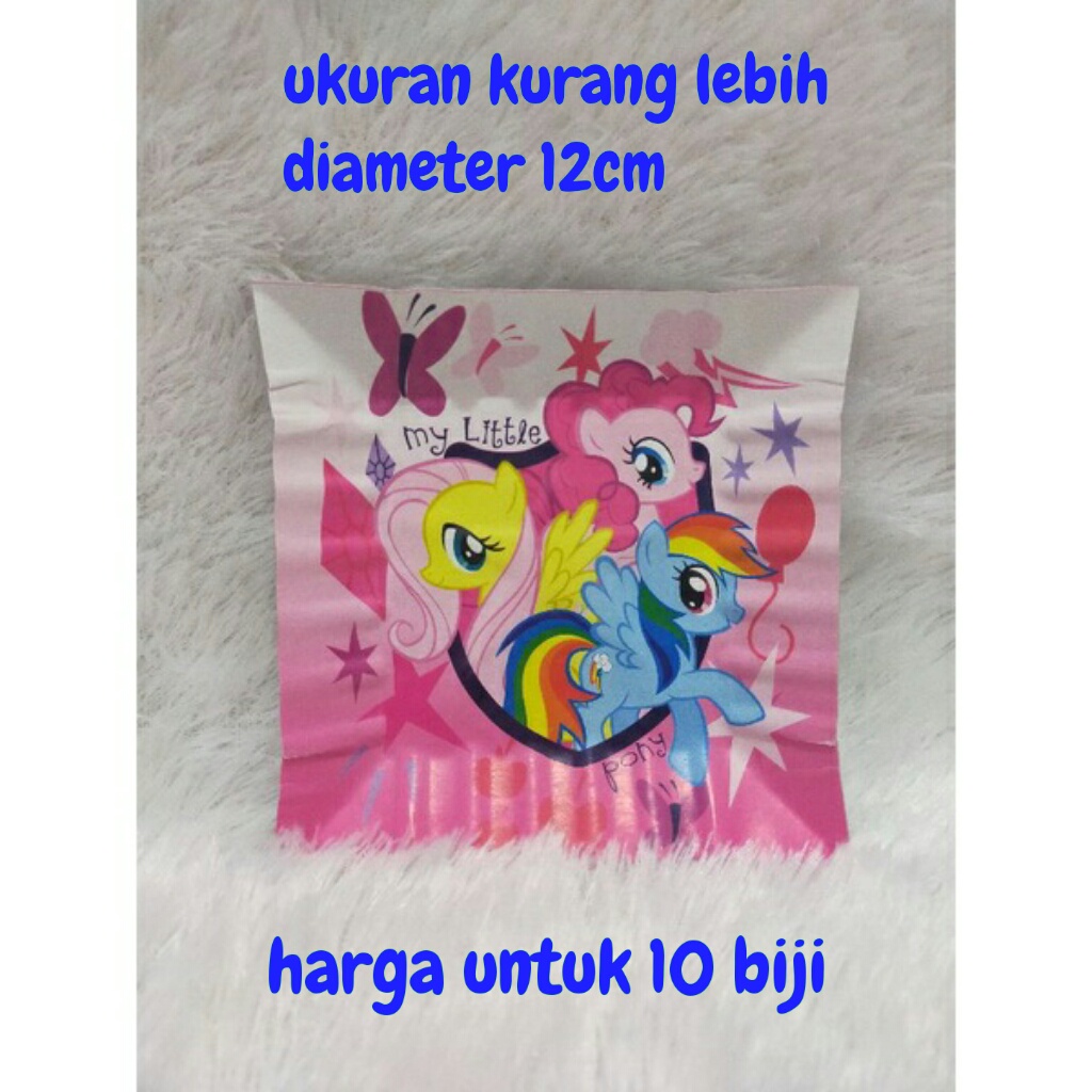 Piring kertas kue ultah ulang tahun birthday pesta party karakter kuda poni my little pony