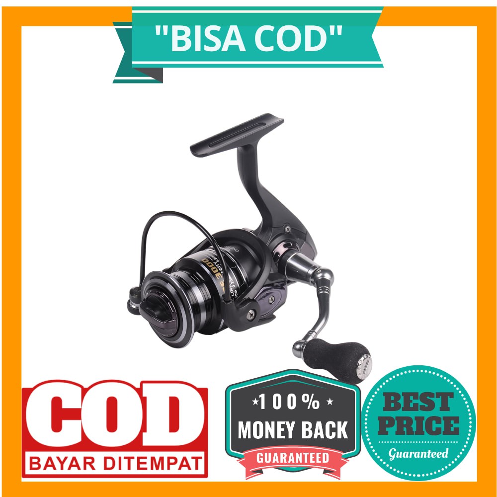 Debaone Fishman LURE 2000 Spinning Reel Pancing 5.2:1 12+1 Ball Bearing - Black