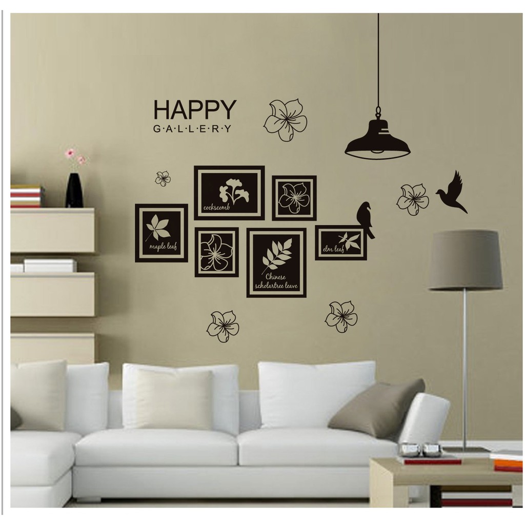 RELIZA WALL STICKER / STIKER DINDING FRAME BINGKAI FOTO HITAM LAMPU DAPUR KITCHEN JM7193