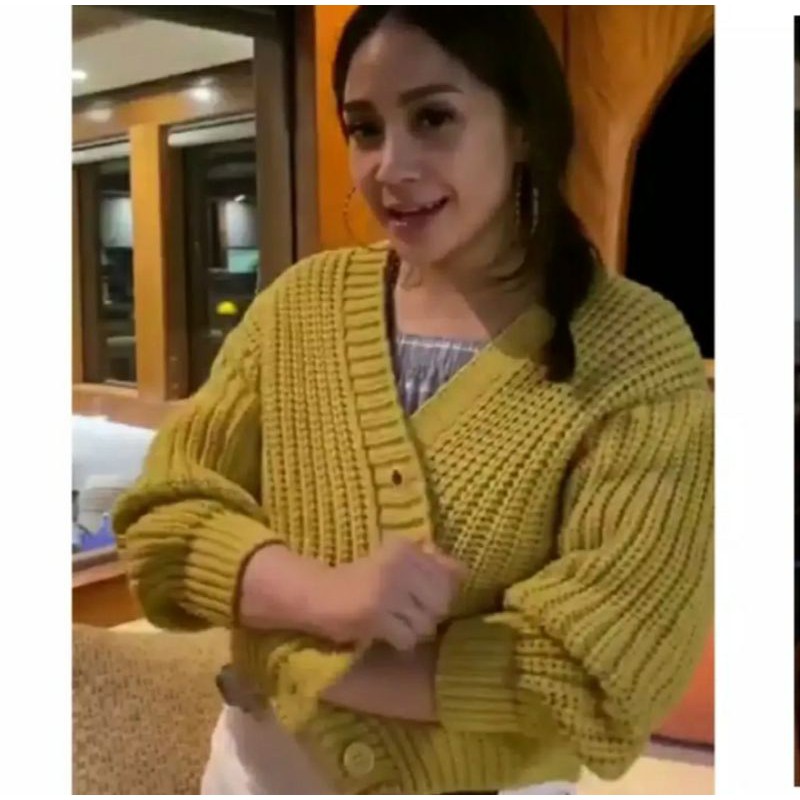 Cardigan Rajut Nagita Slavina // Cardigan Wanita // Cardigan Rajut Tebal