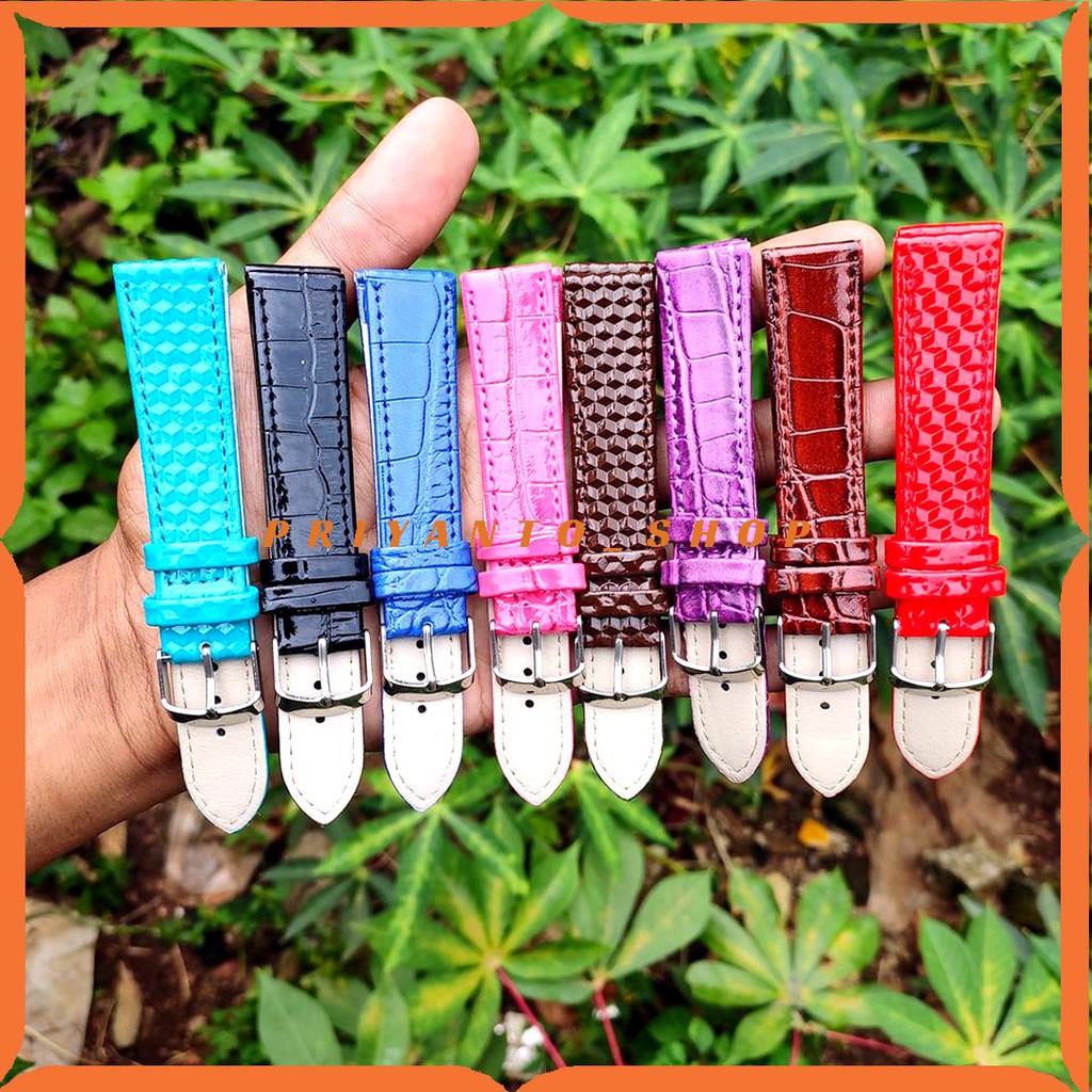 TALI JAM TANGAN KULIT LEATHERS STRAP PRIA WANITA 20MM MOTIF FASHION B20.