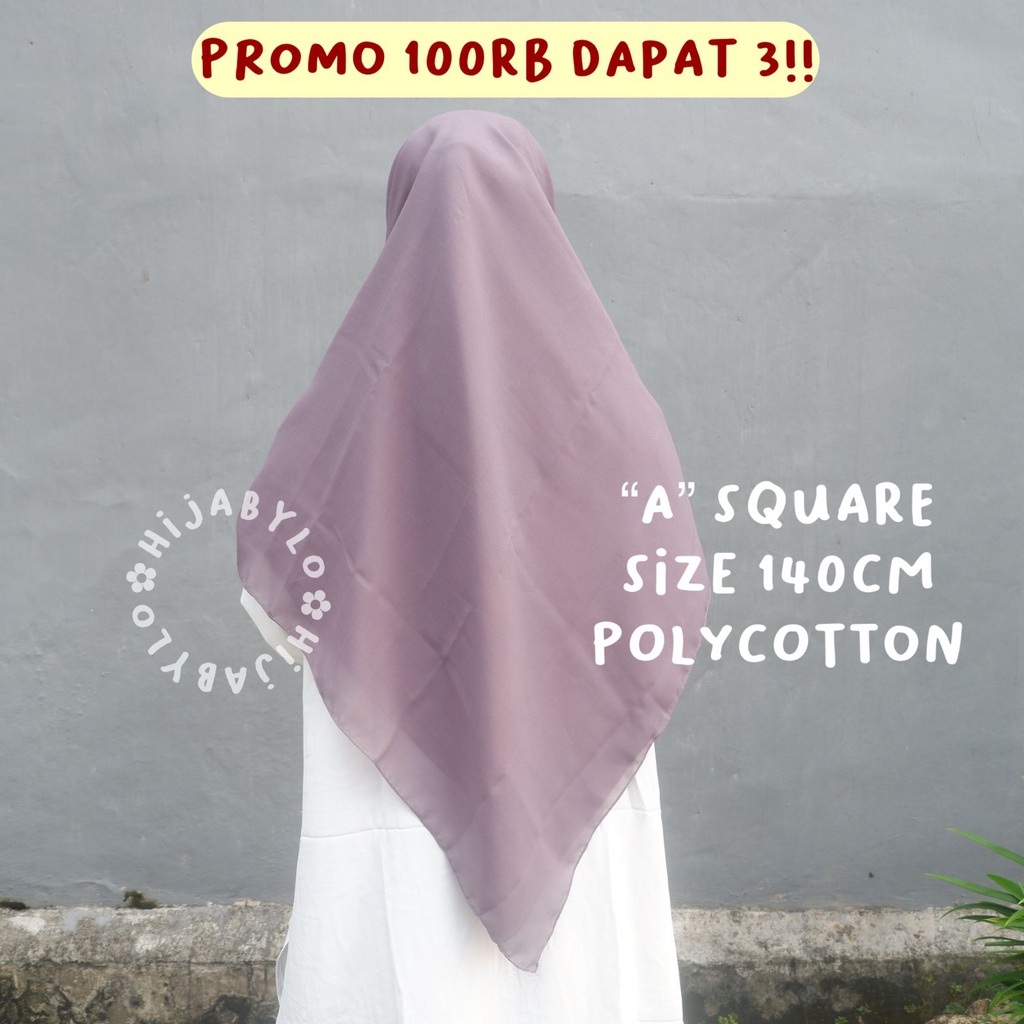 (COD) &quot;A&quot; HIJAB SQUARE MURAH 100rb DAPAT 3 UK. 140cm