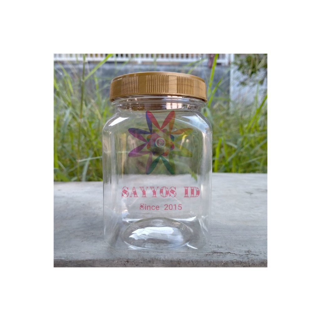 Toples Selai Plastik 300 Ml Kotak | Kemasan Package Botol Toples Bumbu Makanan Selai