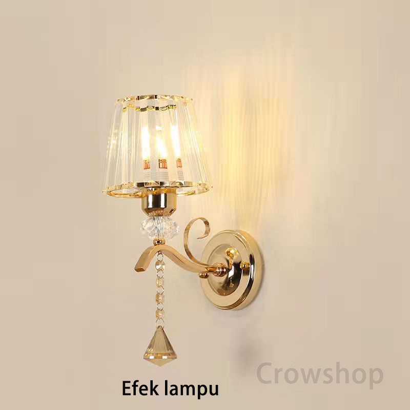 Modern Lampu Dinding kristal Wall Lampu LED E27 Lampu Hiasan Ruang Tamu(Modern Lampu Dinding kristal Wall Lampu LED E27 Lampu Hiasan Ruang Tamu)