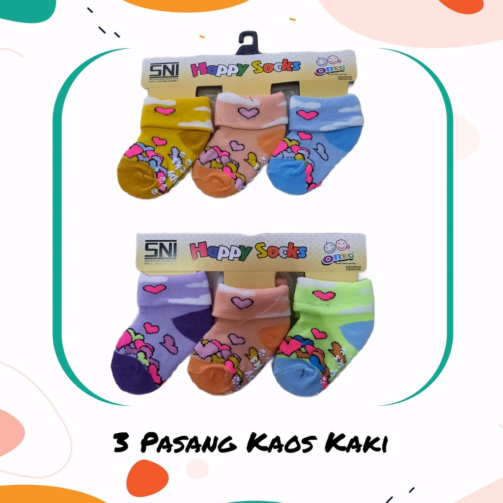 Kaos Kaki Bayi isi 3, Kaos Kaki Sepatu Baby, Kaos Kaki Anak / Bayi HEMAT!!!